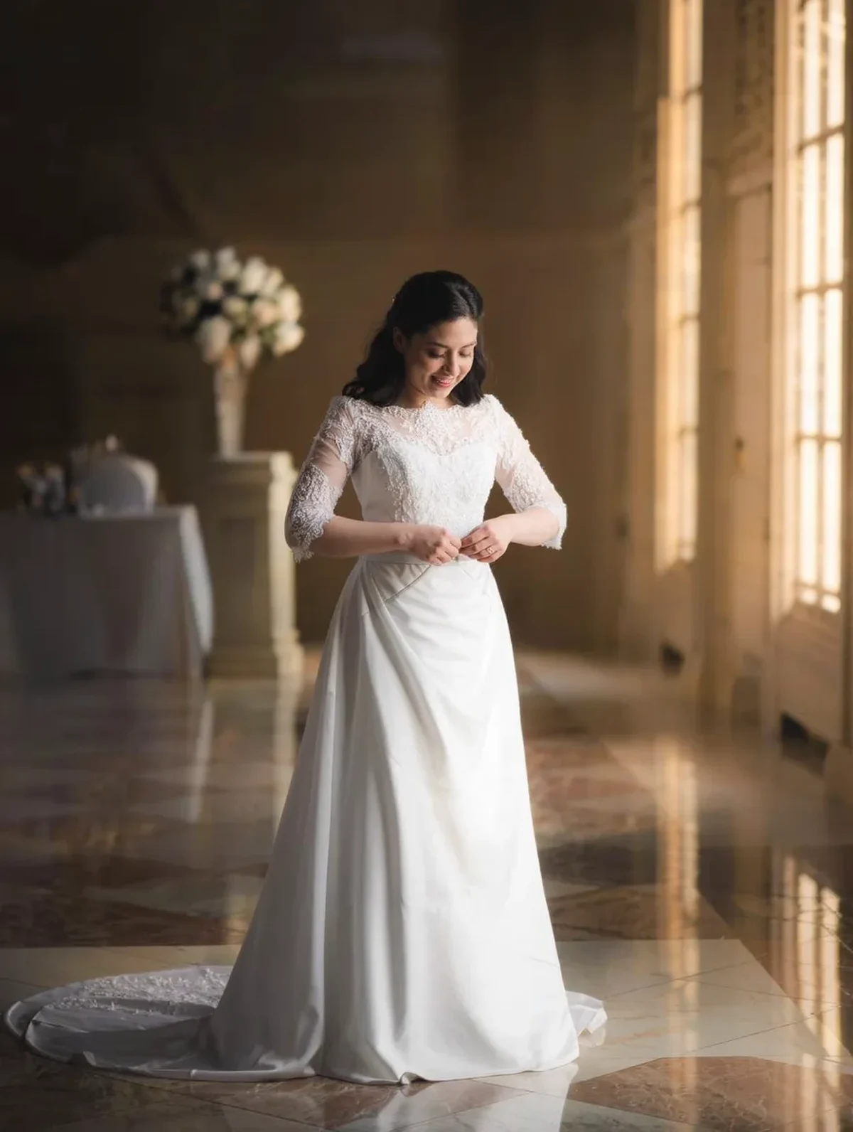 Why Your Wedding Day Adrenaline Changes How Your Dress Fits by the Reception